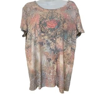 Rose Cyber Art Boho Top